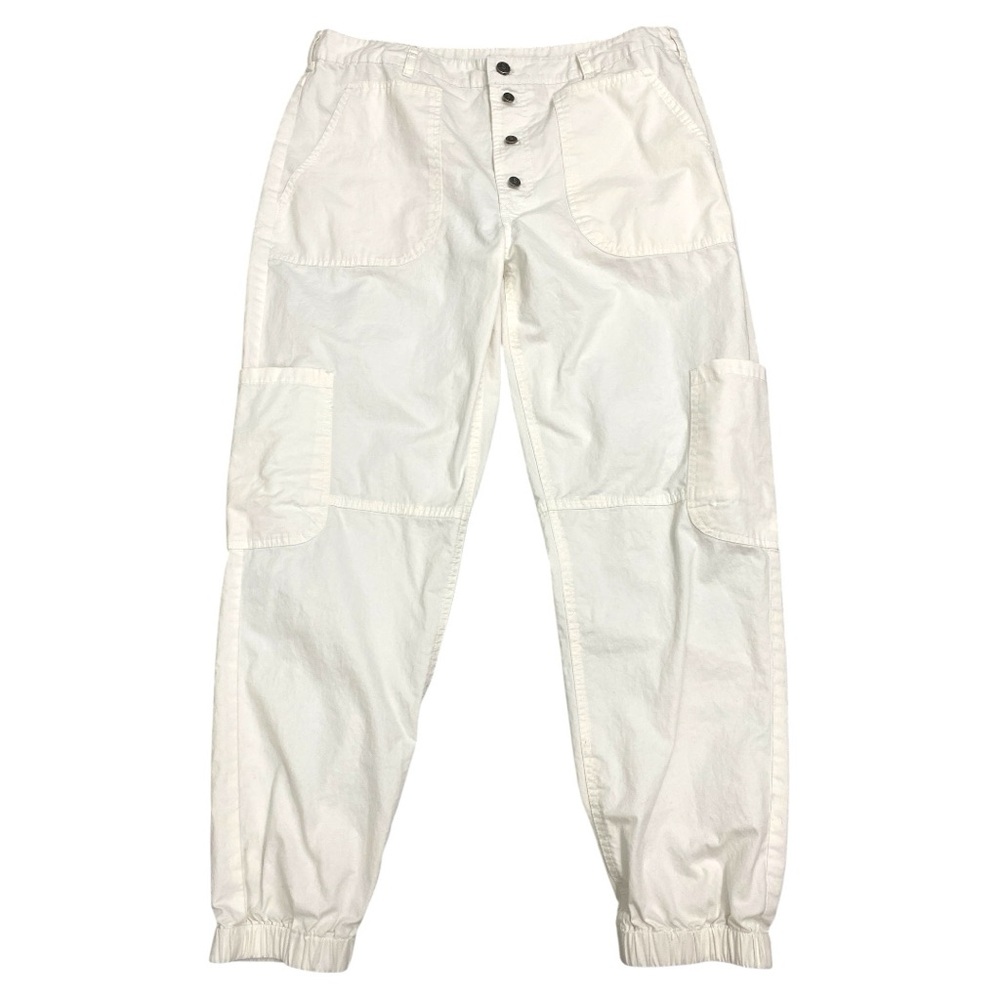 Sundance White Track Pants with Black Belt - Picture 2 of 14